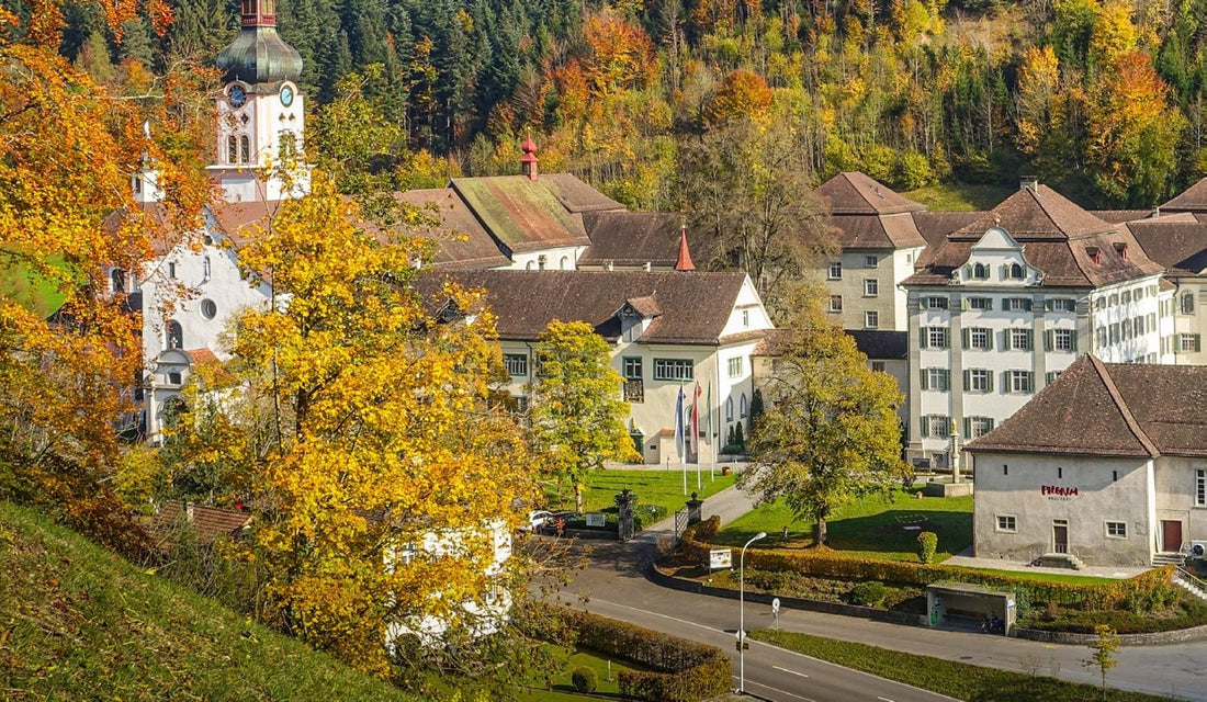 Kloster Fischingen mit der PILGRIM Brauerei im Herbst