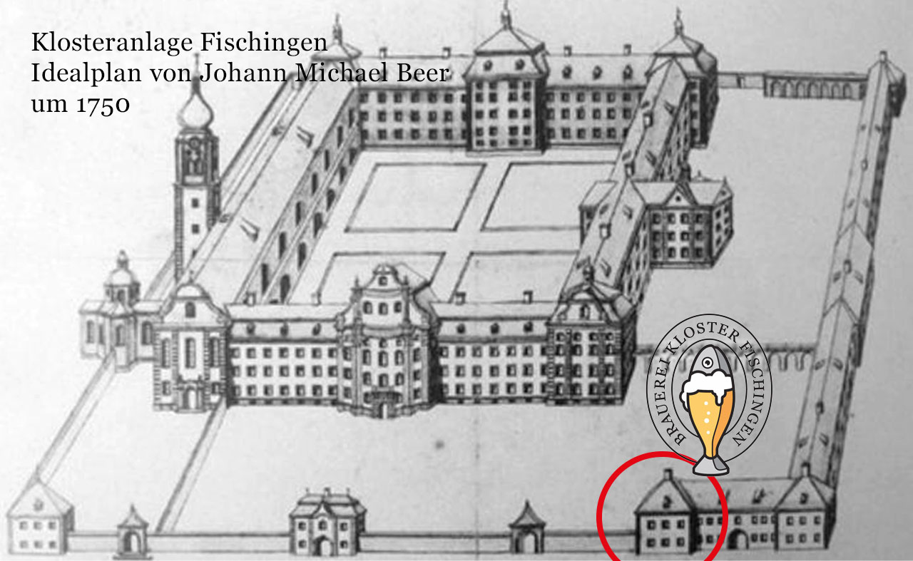 Klosterplan Fischingen um 1750 Plan Michael Beer (!)